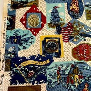 An Original Waverly Fabric "Americana" Waverly Fabric vintage New condition 1.5Y
